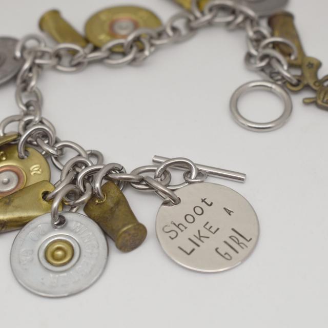 bullet shell shoot like a girl link bracelet.jpg